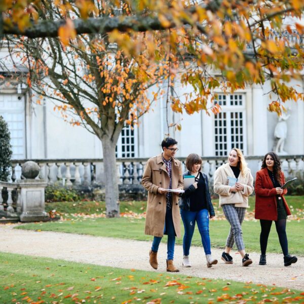Students walking outside at University of Roehampton London