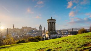 Old Town Edinburgh City Skyline Scotland