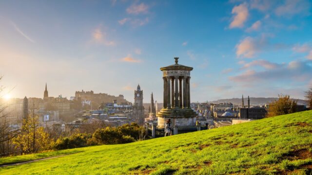 Old Town Edinburgh City Skyline Scotland