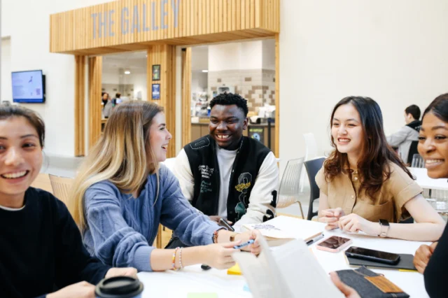 Students In Dreadnought Building