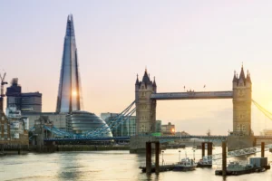 Tower Bridge and Shard at susnet