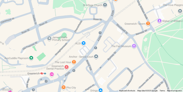 UHE Greenwich map